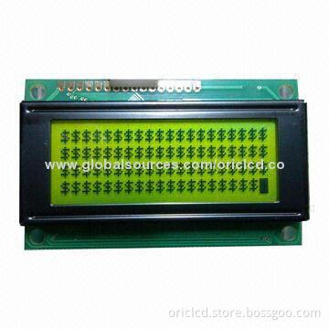 20-character x 4-line/COB STN LCD Screen with Yellow Green LED Backlight, Outline Size of 98x60mm
